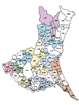 合併以前の茨城県の白地図1
