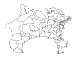 合併以前の神奈川県の白地図5