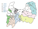 合併以前の富山県の白地図1