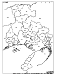 兵庫県の白地図2