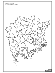 合併以前の岡山県の白地図3