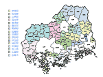 合併以前の広島県の白地図1