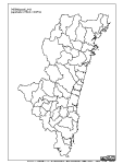 合併以前の宮崎県の白地図3