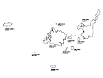 八重山列島の白地図1