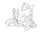 合併以前の青森県の白地図3