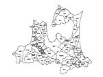 合併以前の青森県の白地図2
