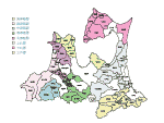 合併以前の青森県の白地図1