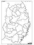 岩手県の白地図3