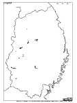 岩手県の白地図4