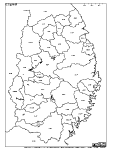 岩手県の白地図2