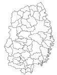 合併以前の岩手県の白地図3