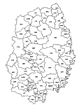 合併以前の岩手県の白地図2