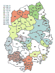 合併以前の岩手県の白地図1
