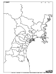 宮城県の白地図6