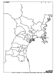 宮城県の白地図3