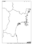 宮城県の白地図4