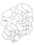 合併以前の栃木県の白地図3