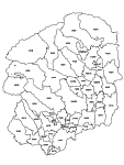 合併以前の栃木県の白地図2