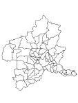 合併以前の群馬県の白地図3