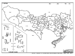 東京都の市町村地名入白地図画像2