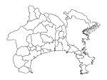 合併以前の神奈川県の白地図3