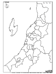 新潟県の白地図3