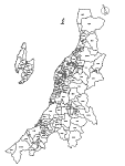 合併以前の新潟県の白地図2