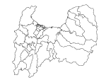 合併以前の富山県の白地図3