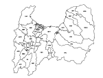 合併以前の富山県の白地図2