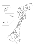 合併以前の石川県の白地図3