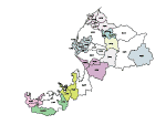 合併以前の福井県の白地図1