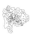 合併以前の山梨県の白地図2