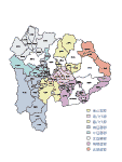 合併以前の山梨県の白地図1
