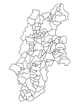 合併以前の長野県の白地図3