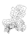 合併以前の岐阜県の白地図2