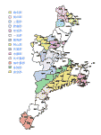 合併以前の三重県の白地図1