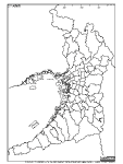 大阪市堺市の政令区境の白地図3