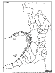 大阪府の市町村境の白地図画像