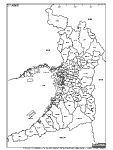 大阪市堺市の政令区境の白地図2