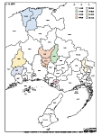 兵庫県の白地図1