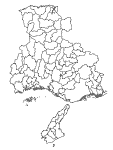 合併以前の兵庫県の白地図3