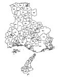 合併以前の兵庫県の白地図2
