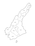 合併以前の淡路島の白地図1