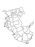 合併以前の和歌山県の白地図3