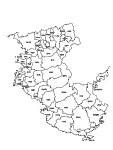 合併以前の和歌山県の白地図2