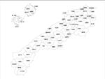合併以前の島根県の白地図2