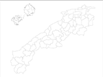 合併以前の島根県の白地図3