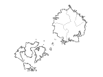 合併以前の隠岐島の白地図2