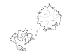 合併以前の隠岐島の白地図1