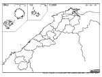 島根県の白地図3